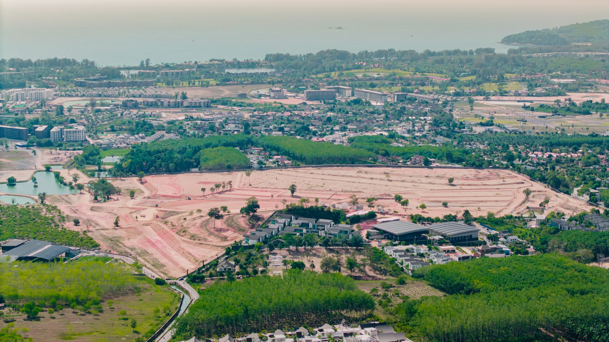 Aerial view of the Cherngtalay development land